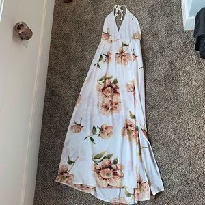 Shein White and Floral Dress